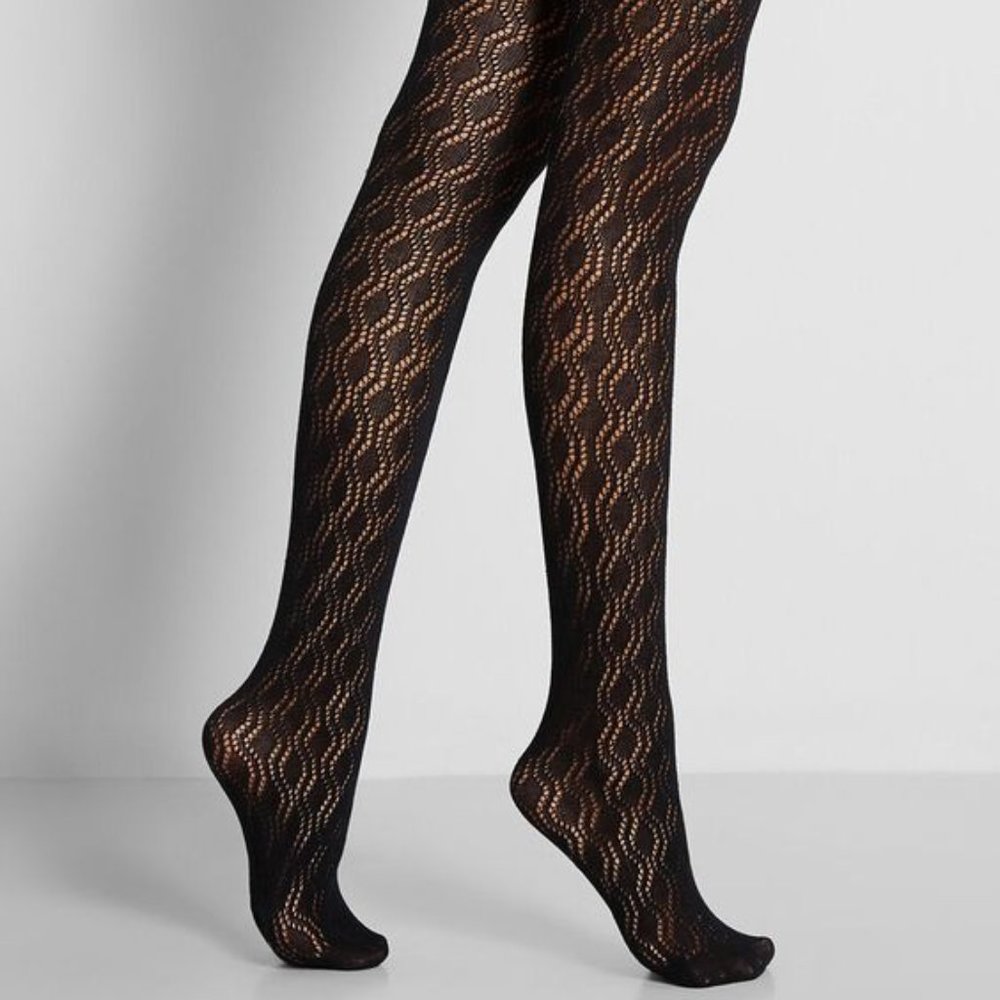 Modcloth Hexagon Haute Mesh Tights